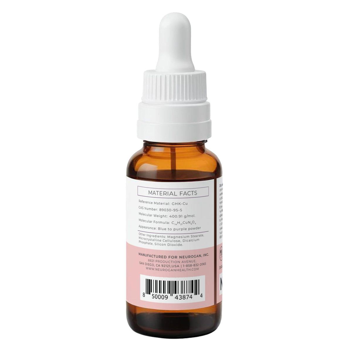 Neurogan dropper dispensing serum highlighting controlled application