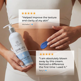Neurogan applying lotion to forearm demonstrating smooth spreadability