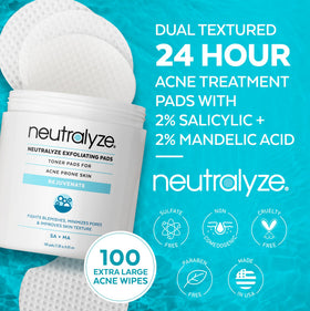 Neutralyze pad in hand showing size and convenient portability