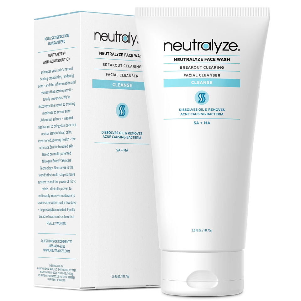 Neutralyze front packaging showing cleanser and brand for quick identification