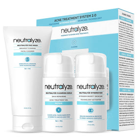 Neutralyze front packaging showing the 3-step kit and clear benefits