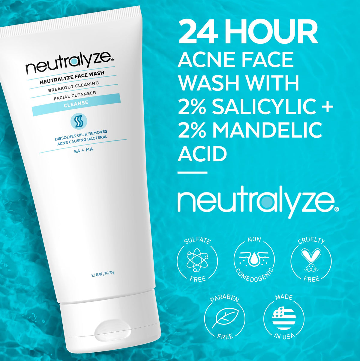 Neutralyze gel texture close-up demonstrating gentle non-stripping formula