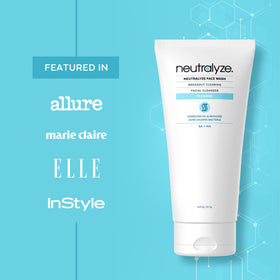 Neutralyze in bathroom routine showing product layering benefit