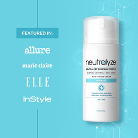 Neutralyze ingredients label highlighting 2% salicylic and 1% mandelic acids
