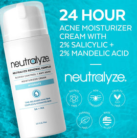 Neutralyze pump dispensing moisturizer showing easy controlled application
