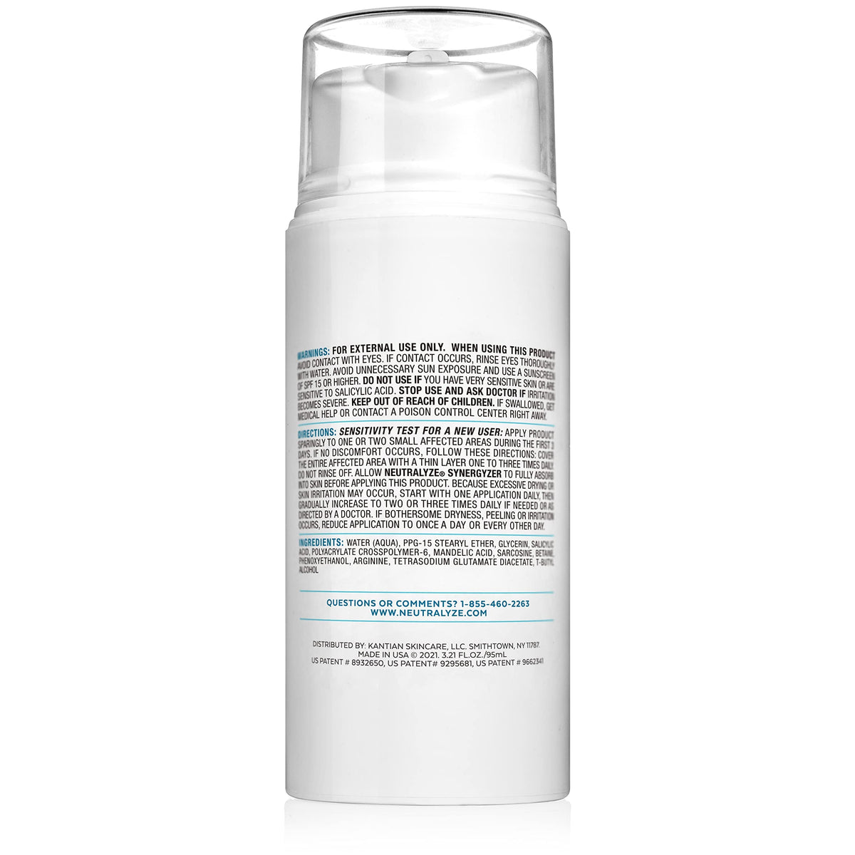 Neutralyze texture close-up of lotion demonstrating lightweight absorbency