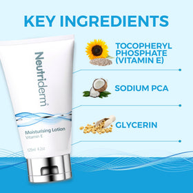 NEUTRIDERM used on elbow showing targeted hydration for dry skin areas