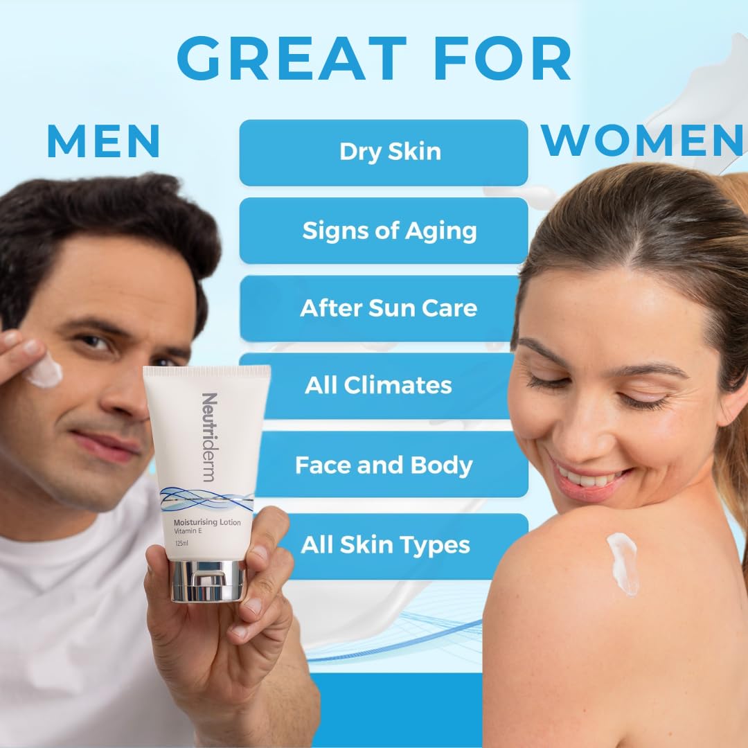 NEUTRIDERM applied on model’s face in morning routine for smooth hydration