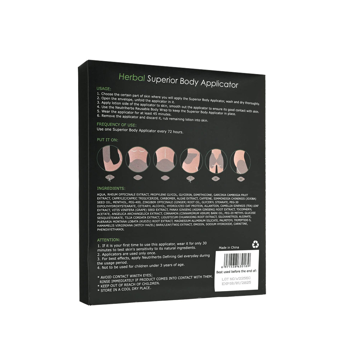 Neutriherbs cloth texture with visible botanical color and gentle finish