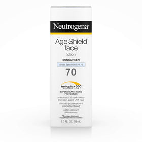 Neutrogena Age Shield front packaging showing SPF 70 protection and benefits