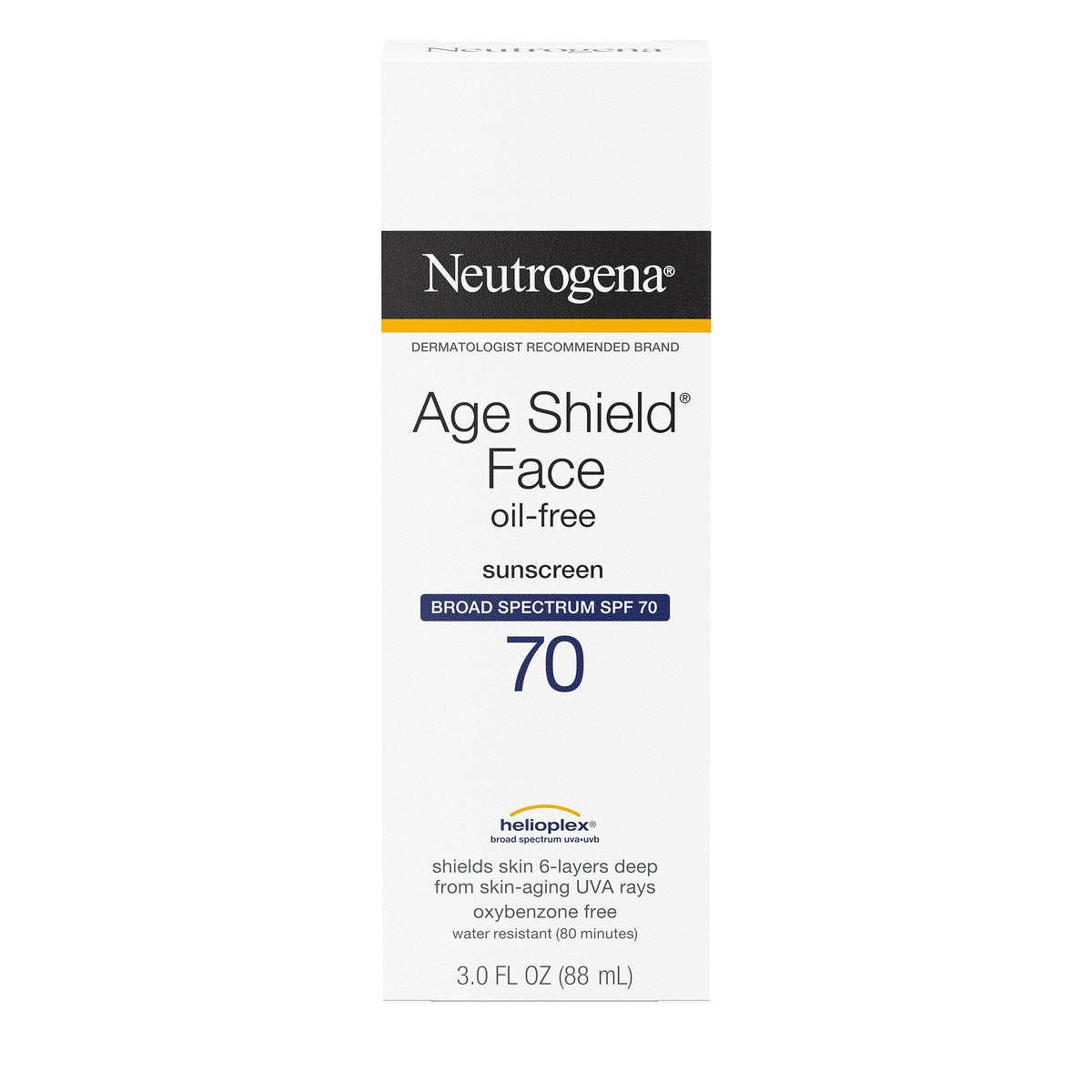 Neutrogena tube squeezed to show lightweight lotion texture