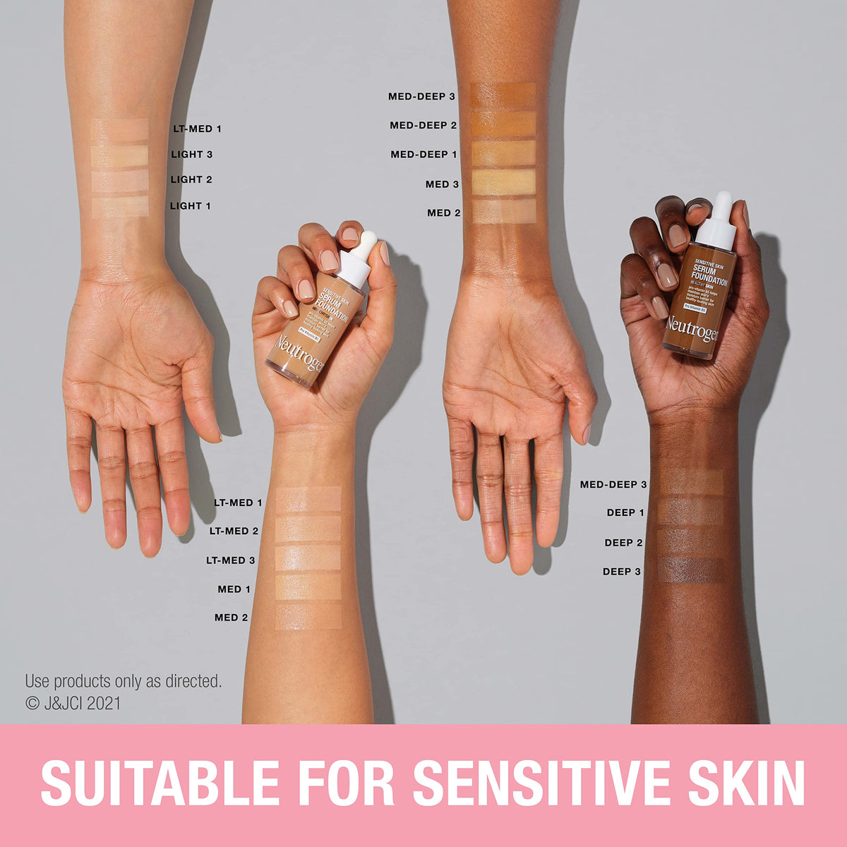Neutrogena applied with sponge illustrating buildable coverage and smooth finish