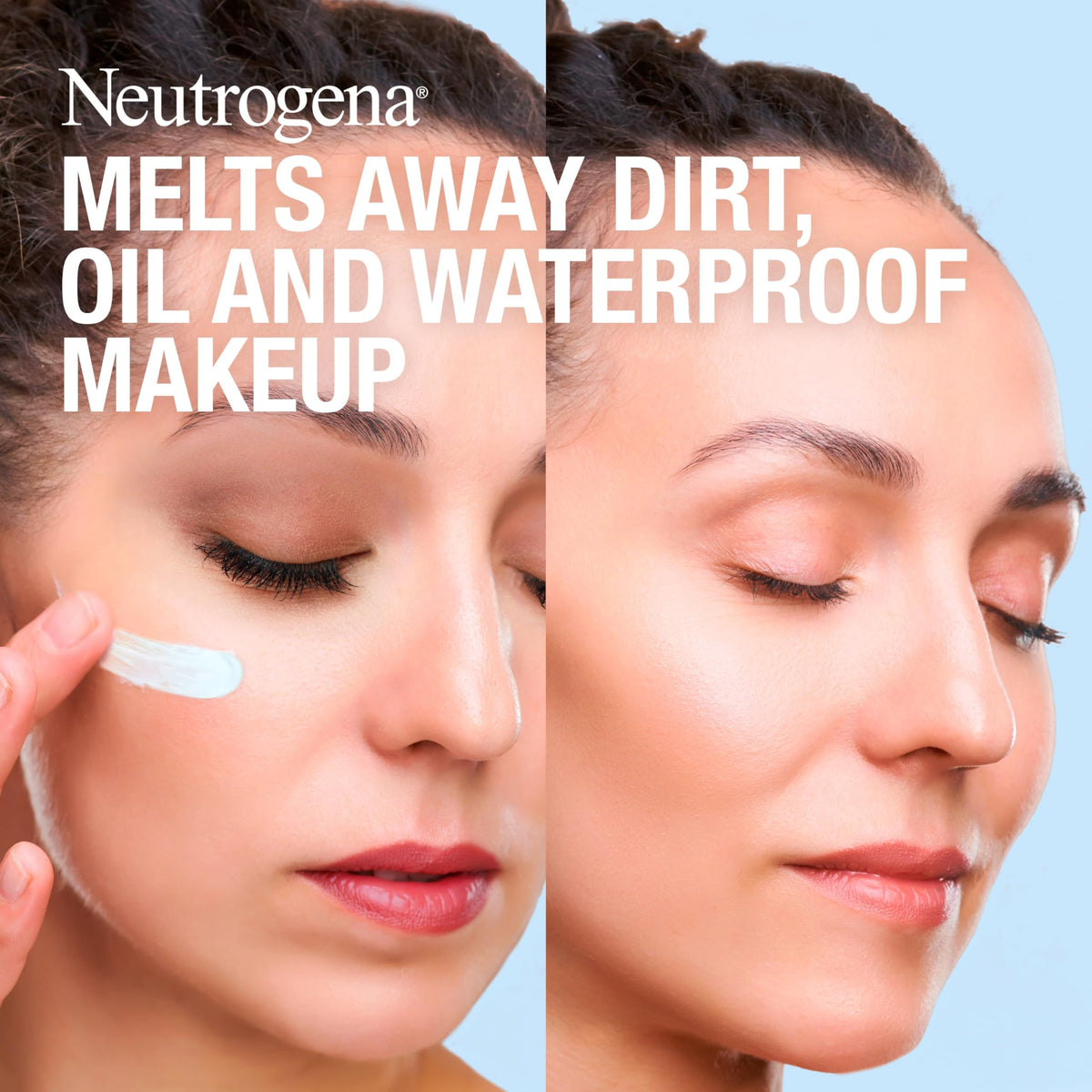 Neutrogena balm texture close-up highlighting smooth, balm-to-oil consistency