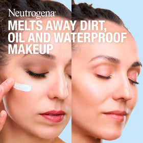 Neutrogena balm texture close-up highlighting smooth, balm-to-oil consistency