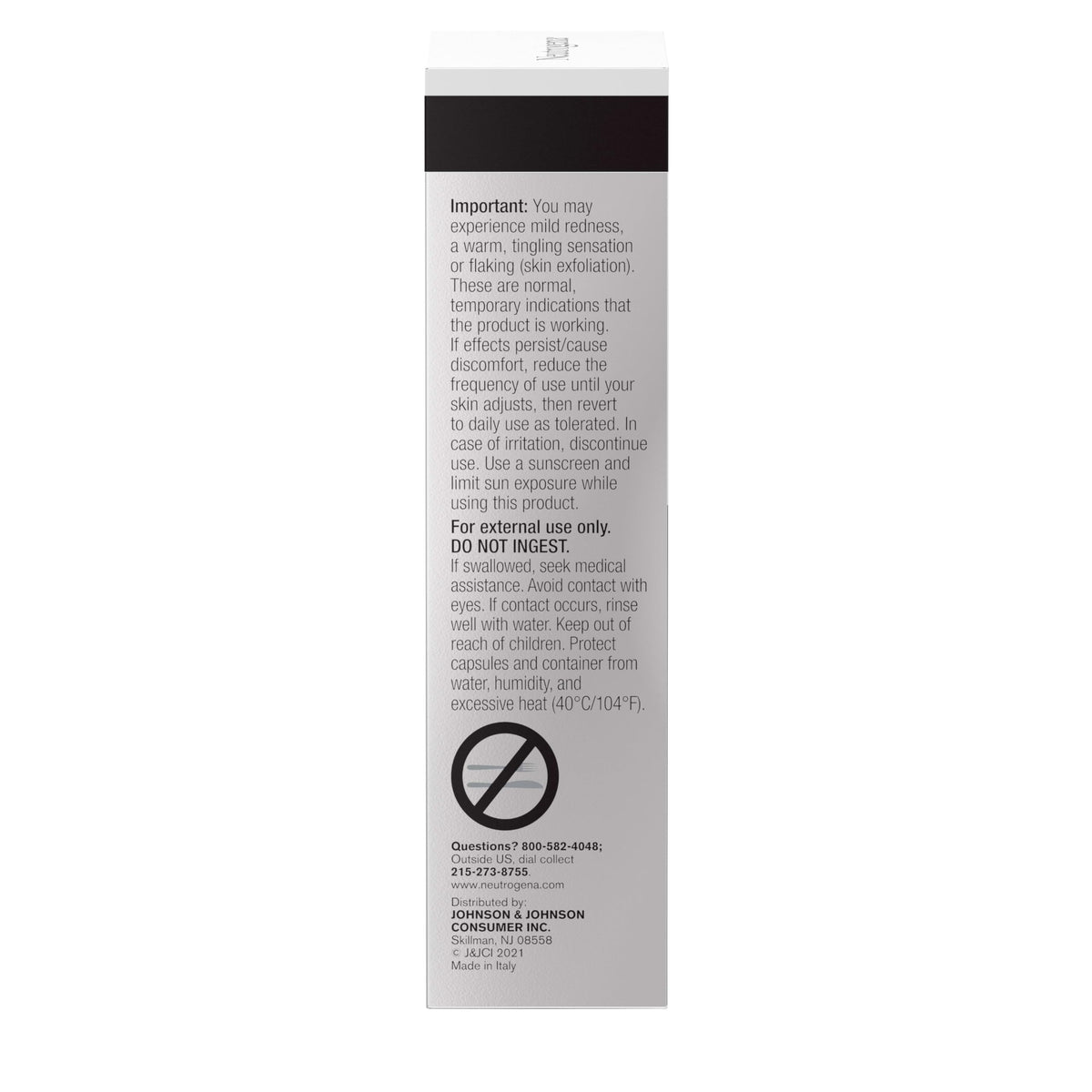 Neutrogena capsules on bathroom counter in skincare routine setting