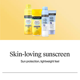 Neutrogena bottle in beach bag for grab-and-go sun defense