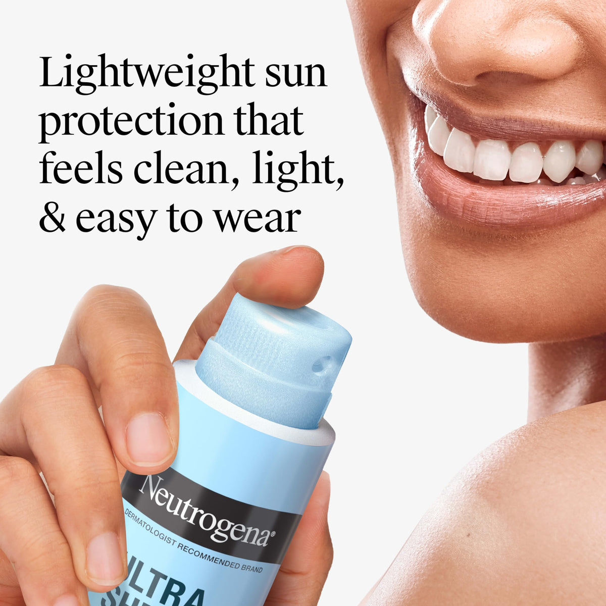 Neutrogena bottle next to ruler indicating portable 5 oz size