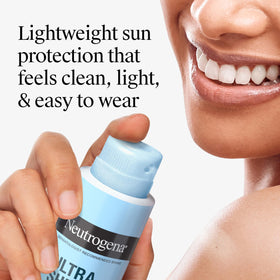 Neutrogena bottle next to ruler indicating portable 5 oz size