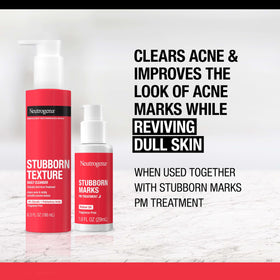 Neutrogena cleanser dispensed in hand illustrating correct amount and easy lather