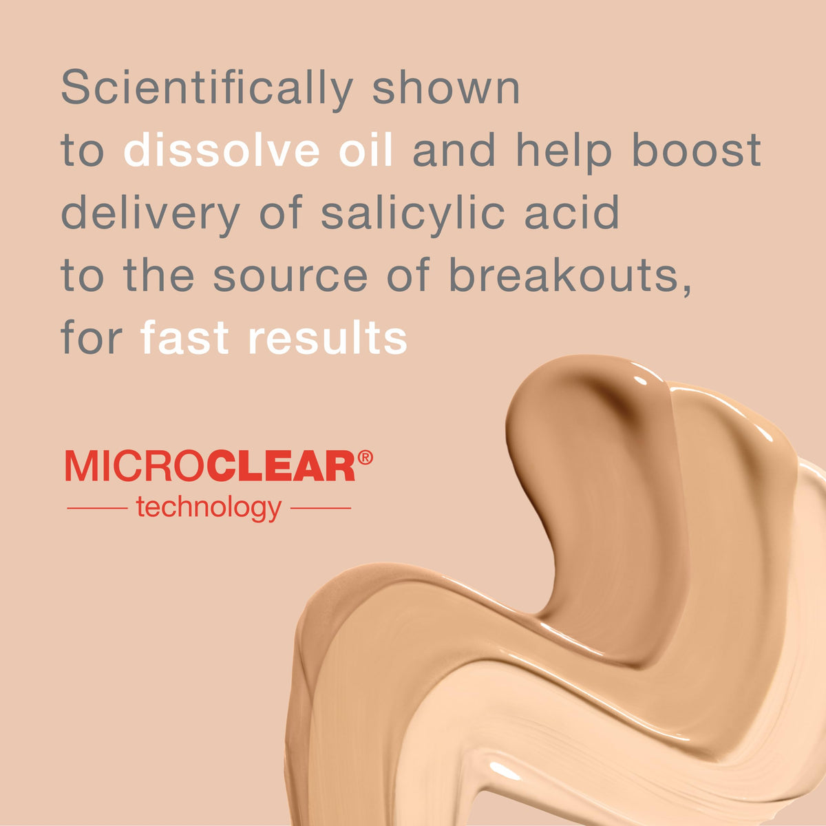 Neutrogena close-up foundation droplet showing silky, oil-free consistency benefit