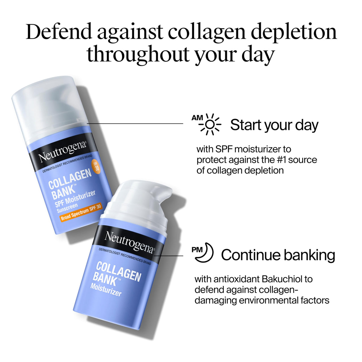 Neutrogena size comparison with hand showing 2.7 fl oz bottle for value and longer use benefit