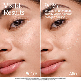 Neutrogena applied to jawline and neck showing firming support for collagen appearance