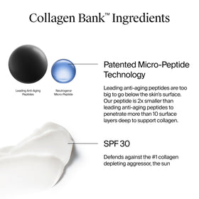 Neutrogena SPF 30 label closeup highlighting sun protection to defend collagen