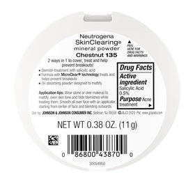 Neutrogena powder applied over makeup showing shine control benefit