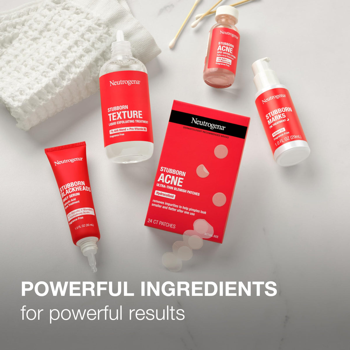 Neutrogena applied to cotton pad ready for face, simple daily use benefit
