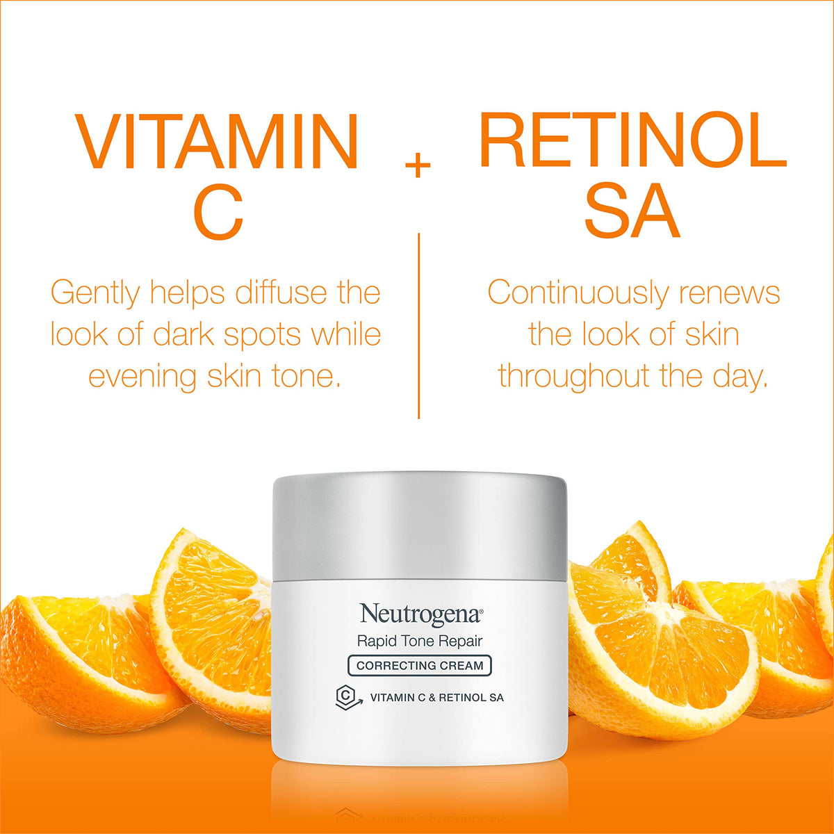 Neutrogena cream application on hand illustrating easy spread and smoothing benefit