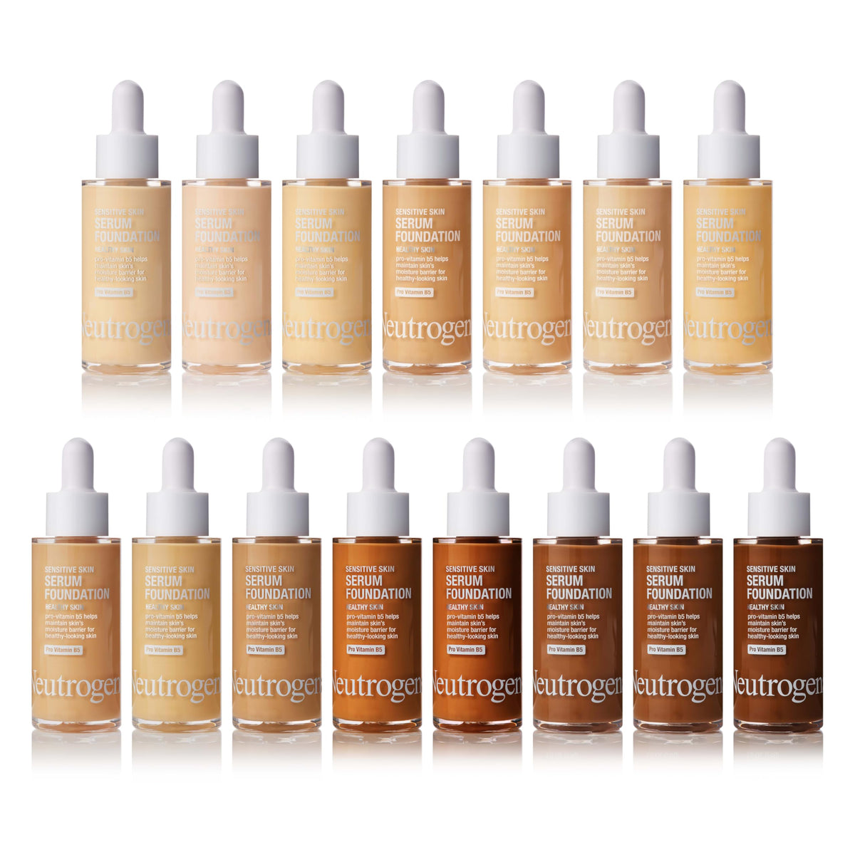 Neutrogena texture close-up droplet showing lightweight serum feel and blendability
