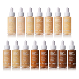 Neutrogena texture close-up droplet showing lightweight serum feel and blendability
