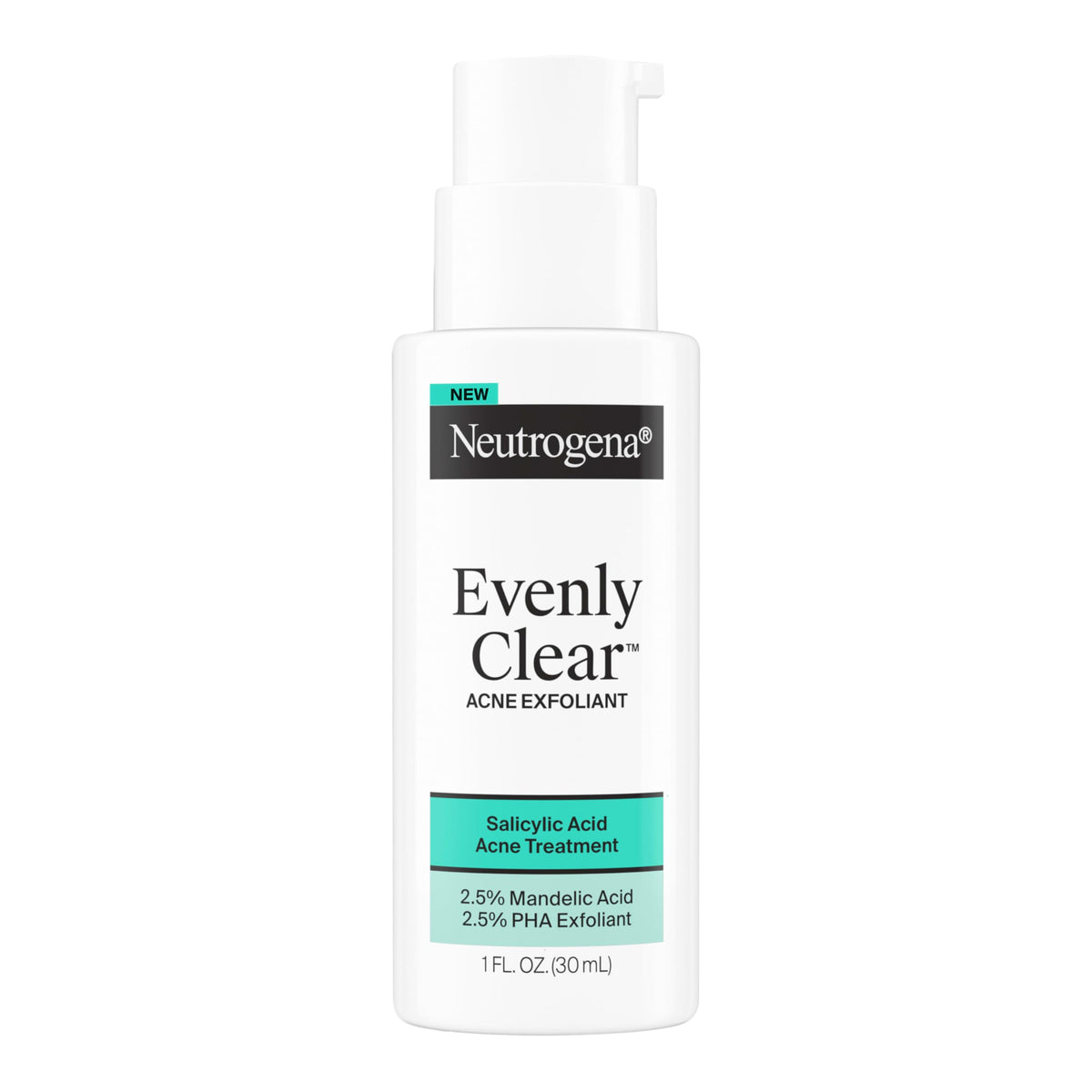 Neutrogena front packaging showing the serum bottle and label for clear benefits