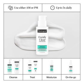 Neutrogena bottle staged on shelf in bathroom showing daily routine integration