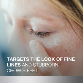 Neutrogena application demo tapping small amount under eye to demonstrate proper usage
