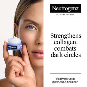 Neutrogena jar open top view showing smooth gel-cream texture and hydration