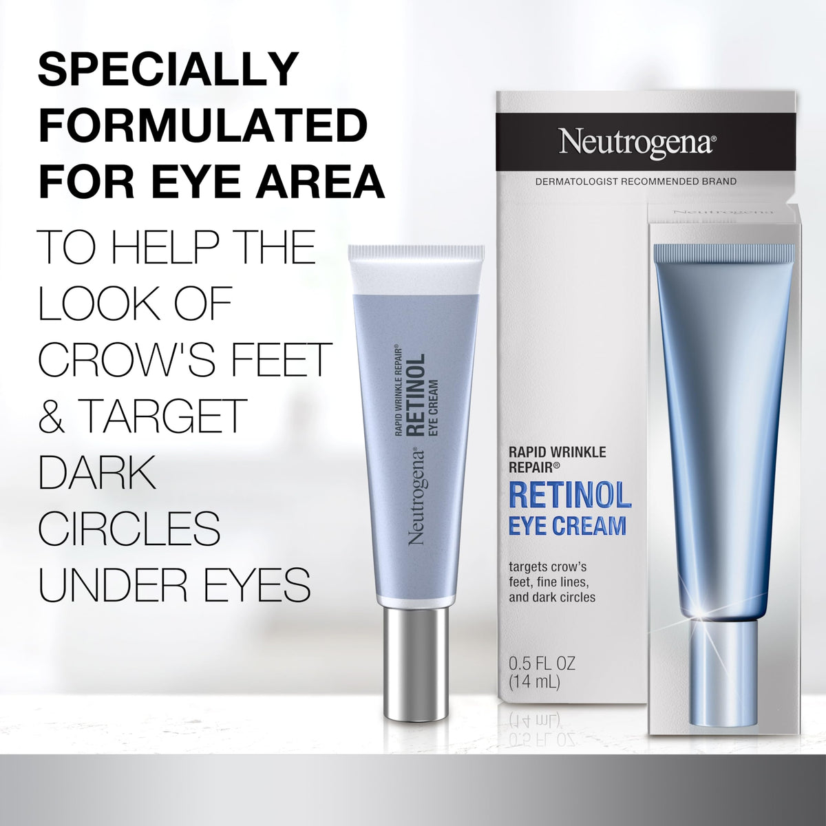 Neutrogena cream texture close-up revealing lightweight finish and fast absorption benefit