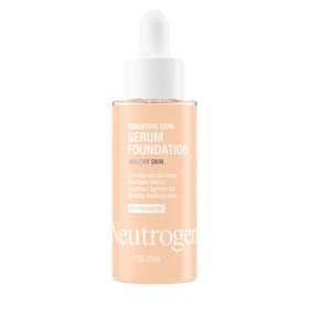 Neutrogena foundation front bottle showing compact 1 oz size and clean design benefit