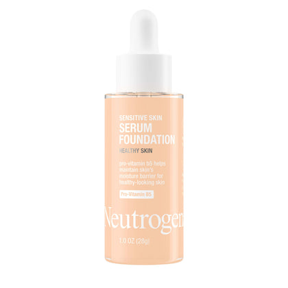 Neutrogena foundation front bottle showing compact 1 oz size and clean design benefit