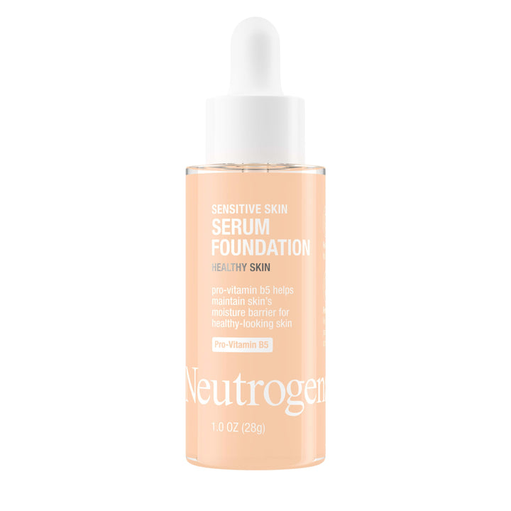 Neutrogena foundation front bottle showing compact 1 oz size and clean design benefit
