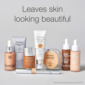 Neutrogena hand swatch demonstrating Light/Medium 02 shade and natural coverage