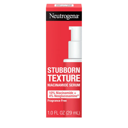 Neutrogena front bottle showing serum packaging and easy identification benefit