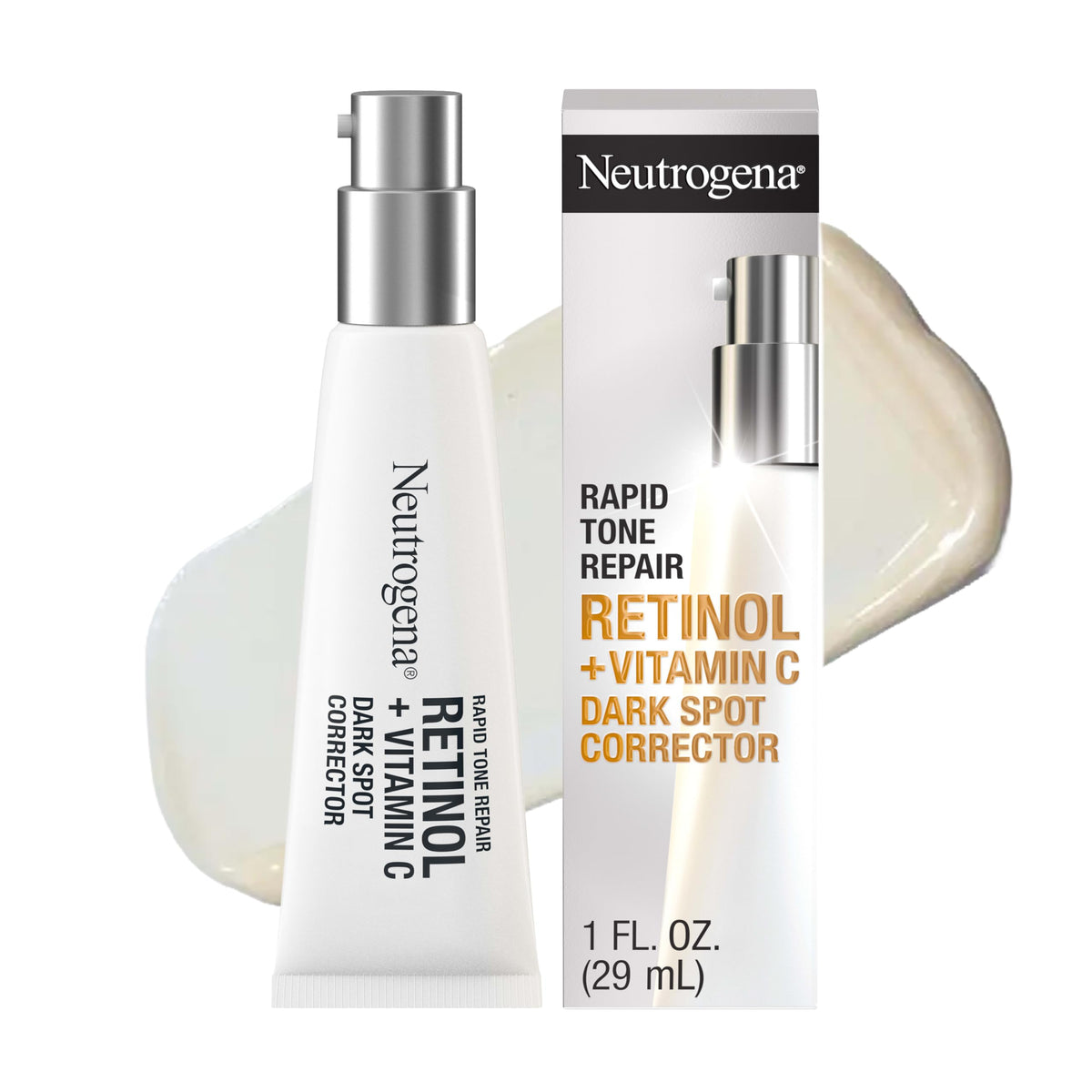 Neutrogena front packaging showing 1 fl oz bottle and clear benefits