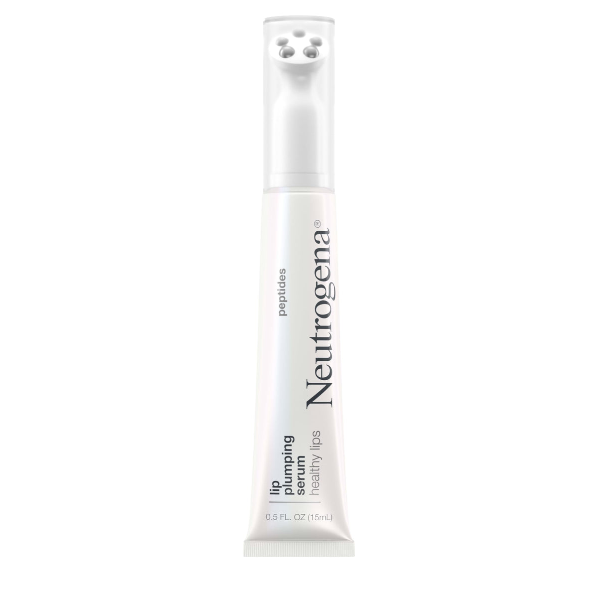 Neutrogena front packaging showing product and clear benefit of fuller-looking lips