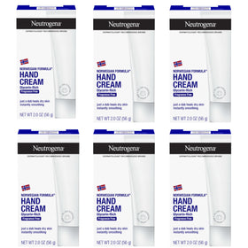 Neutrogena front packaging showing six travel-size tubes and hydration benefit