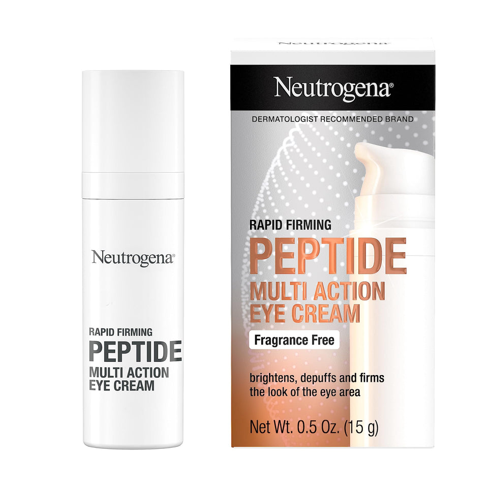 Neutrogena front packaging showing peptide eye cream benefits