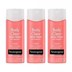 Neutrogena front packaging showing bottle and brand for clear body acne