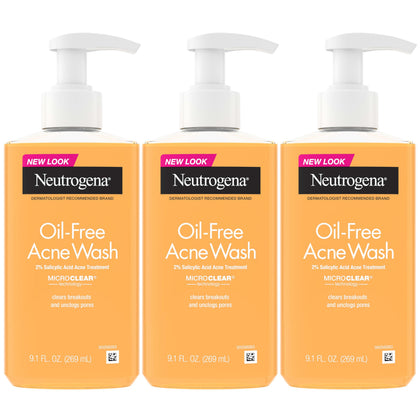 Neutrogena front packaging showing three pump bottles and easy application benefit