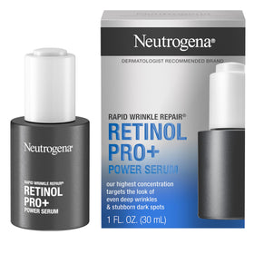 Neutrogena front packaging showing bottle and claims for visible wrinkle repair