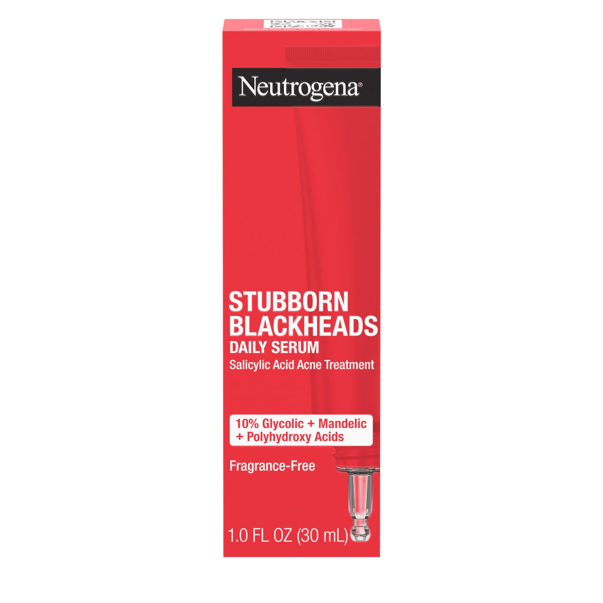 Neutrogena front packaging showing bottle and clear label benefits